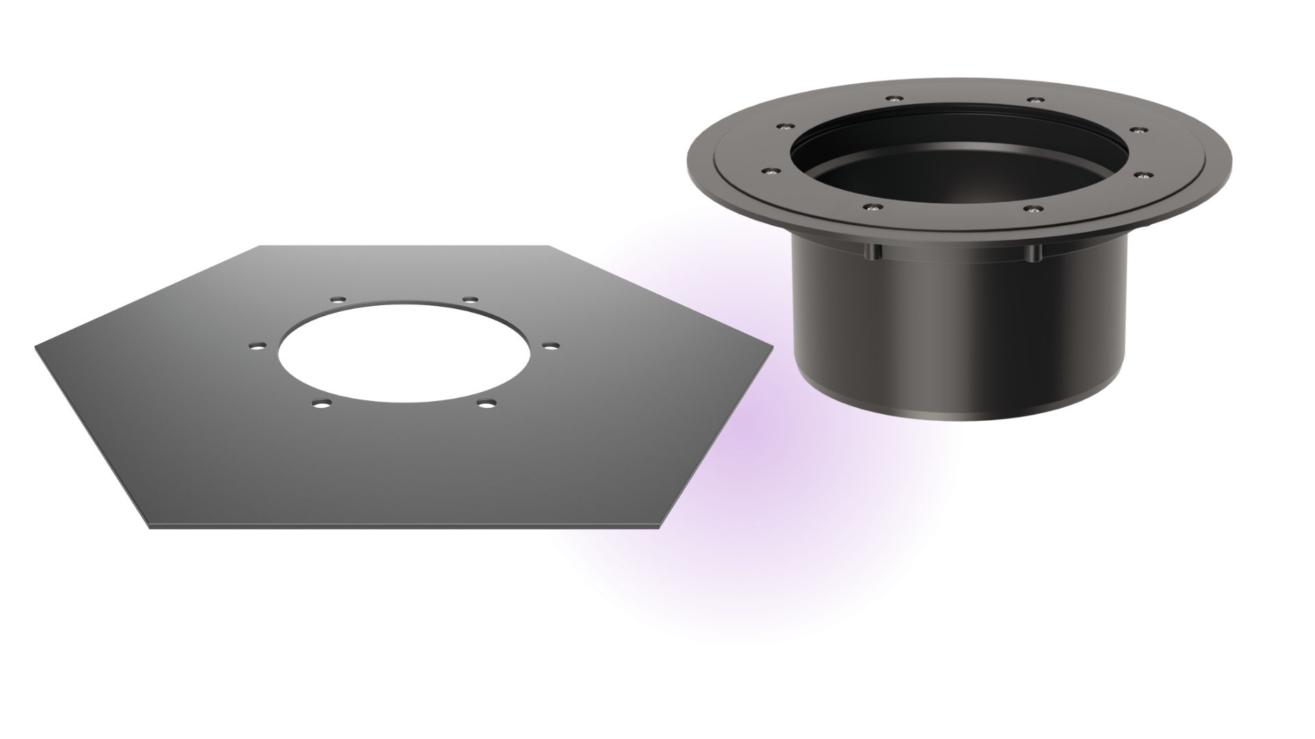 Intermediate section with a waterproofing sheet for waterproof concrete. Intermediate section with a waterproofing sheet for waterproof concrete.