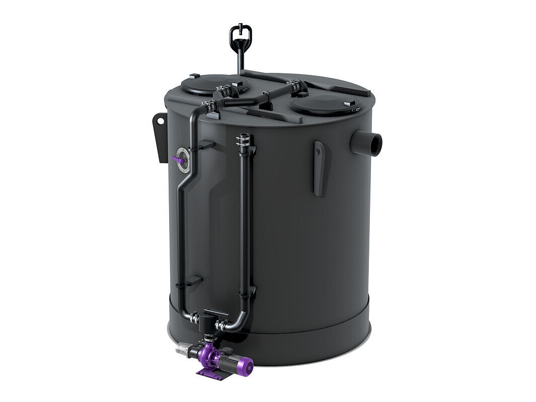 Fettabscheider EasyClean round free Mix & Pump
