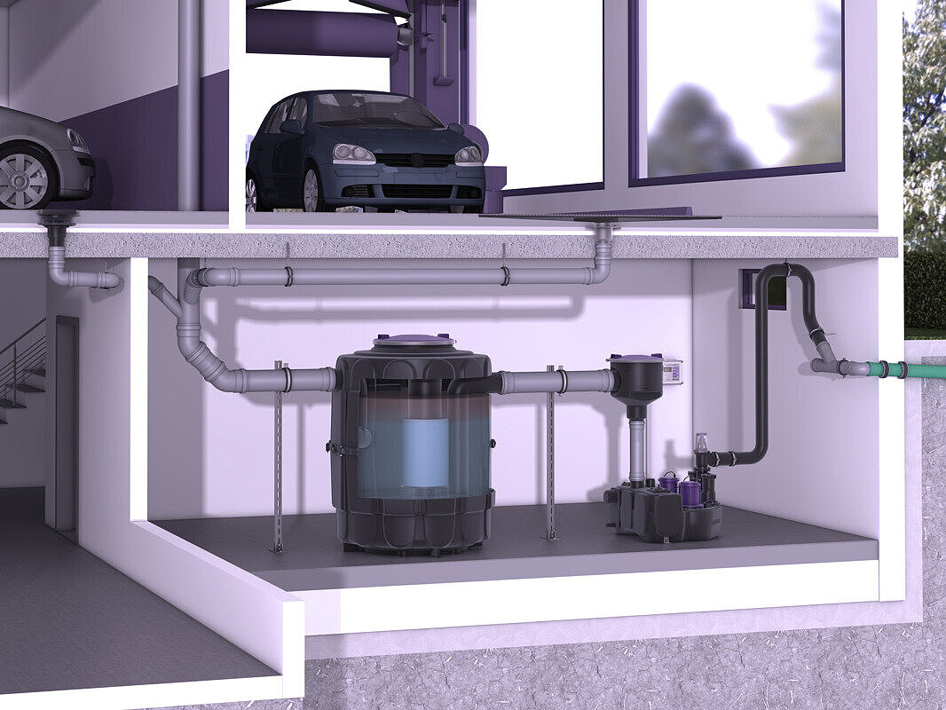 Installation diagram of EasyOil free light liquid separator Installation diagram of EasyOil free light liquid separator