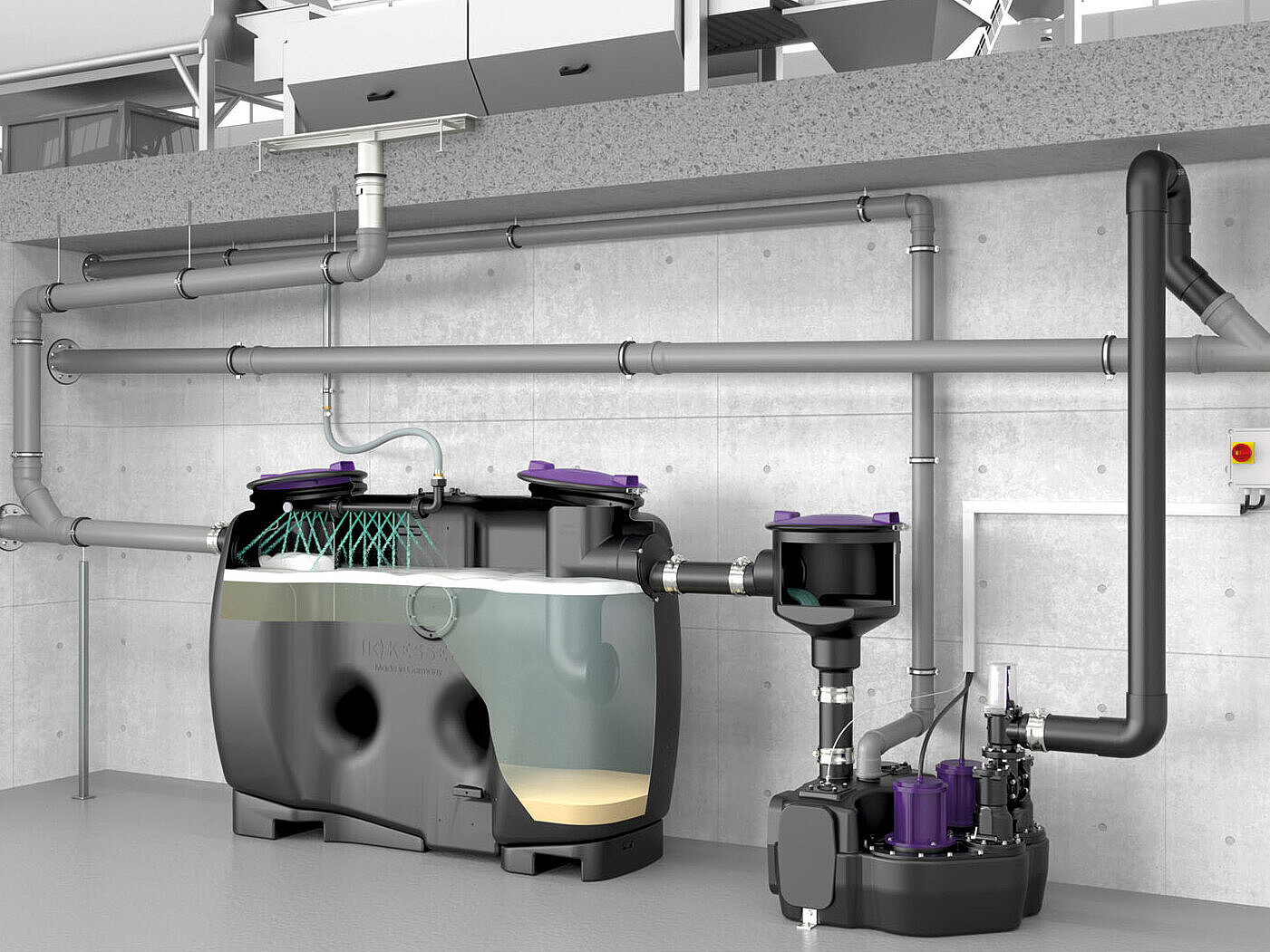 Installation diagram of EasyStarch free starch separator Installation diagram of EasyStarch free starch separator