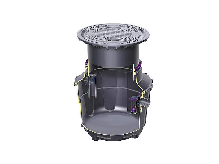 EasyOil ground oil/fuel separator, NS 1.5, System B EasyOil ground oil/fuel separator, NS 1.5, System B