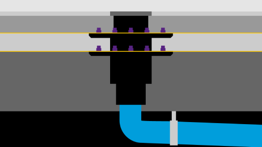 Installation diagram: waterproofing layer with waterproofing sheets Installation diagram: waterproofing layer with waterproofing sheets