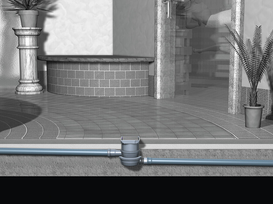 Installation diagram for the Giro bathroom drain Installation diagram for the Giro bathroom drain